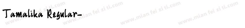 Tamalika Regular字体转换